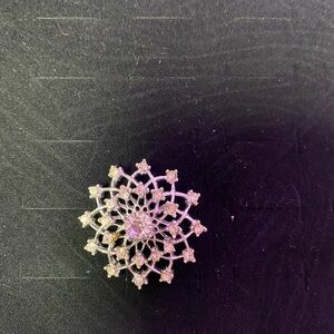 Elegant Silver Floral Brooch